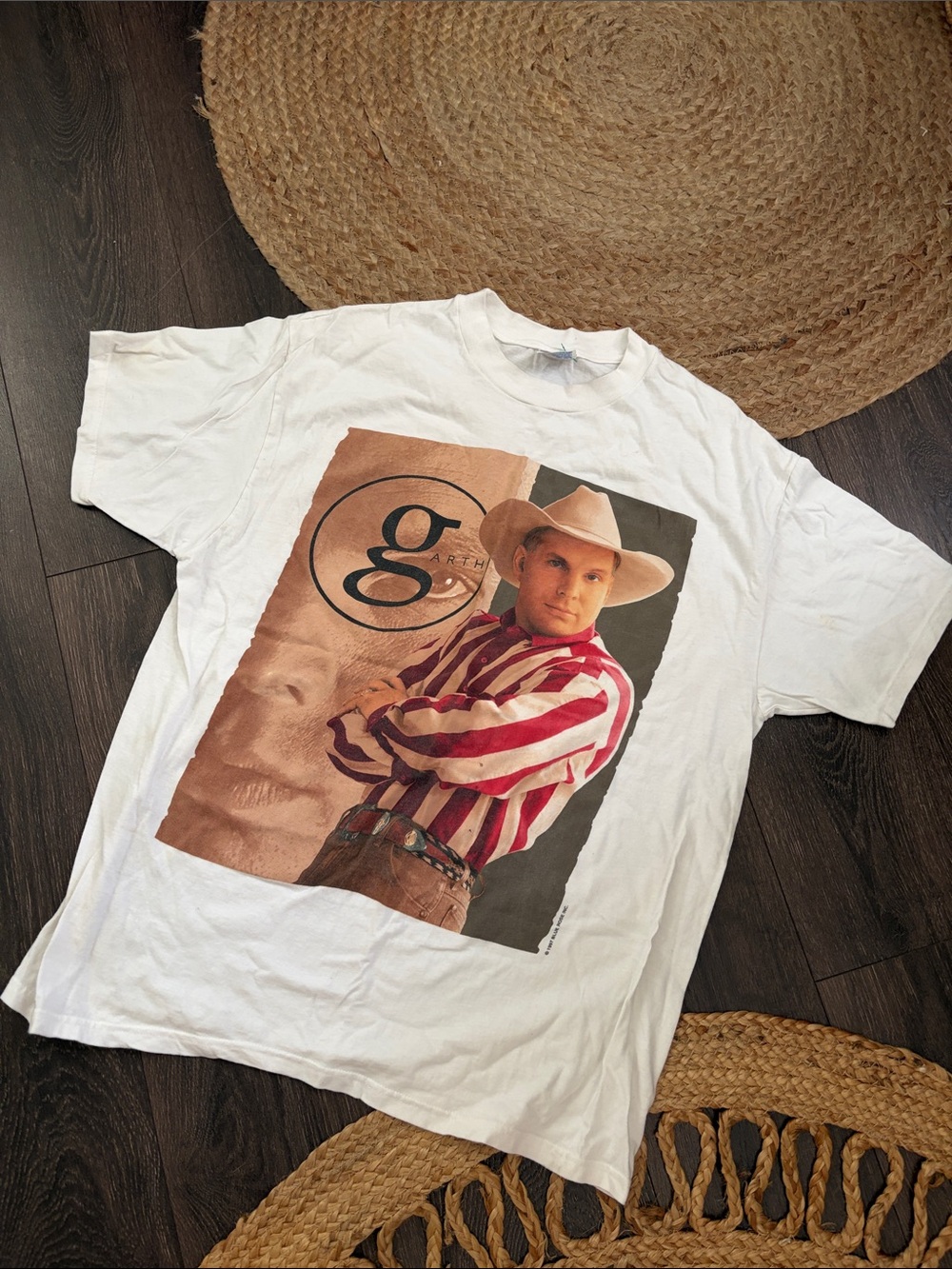 Vtg 90s Garth Brooks Tour Country Music T-Shirt Size XL Hanes Beefy